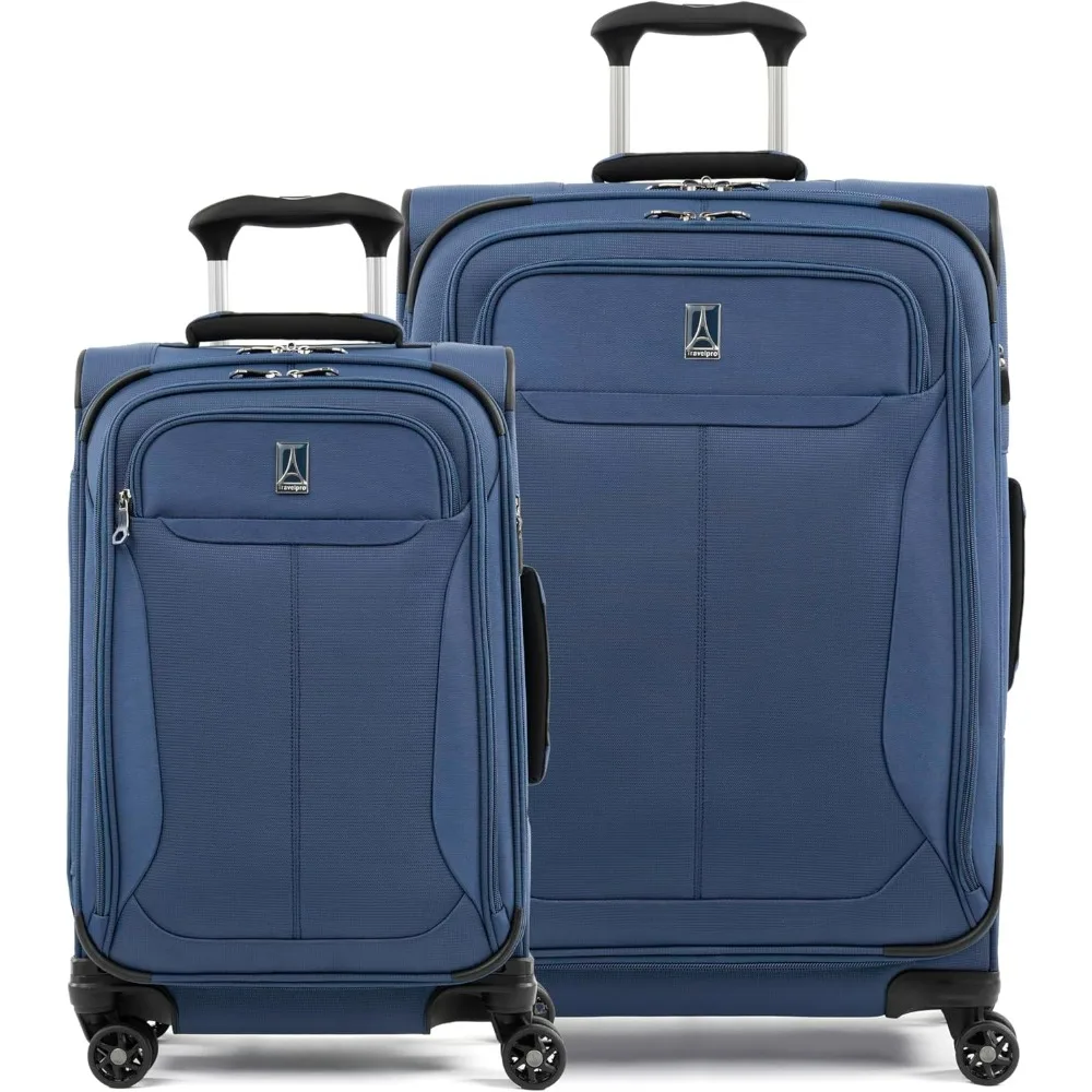 

Travelpro Tourlite Softside 2-Piece Set, Expandable Luggage with 4 Spinner Wheels, Lightweight Suitcase, 21" Carry-On, 25" Check