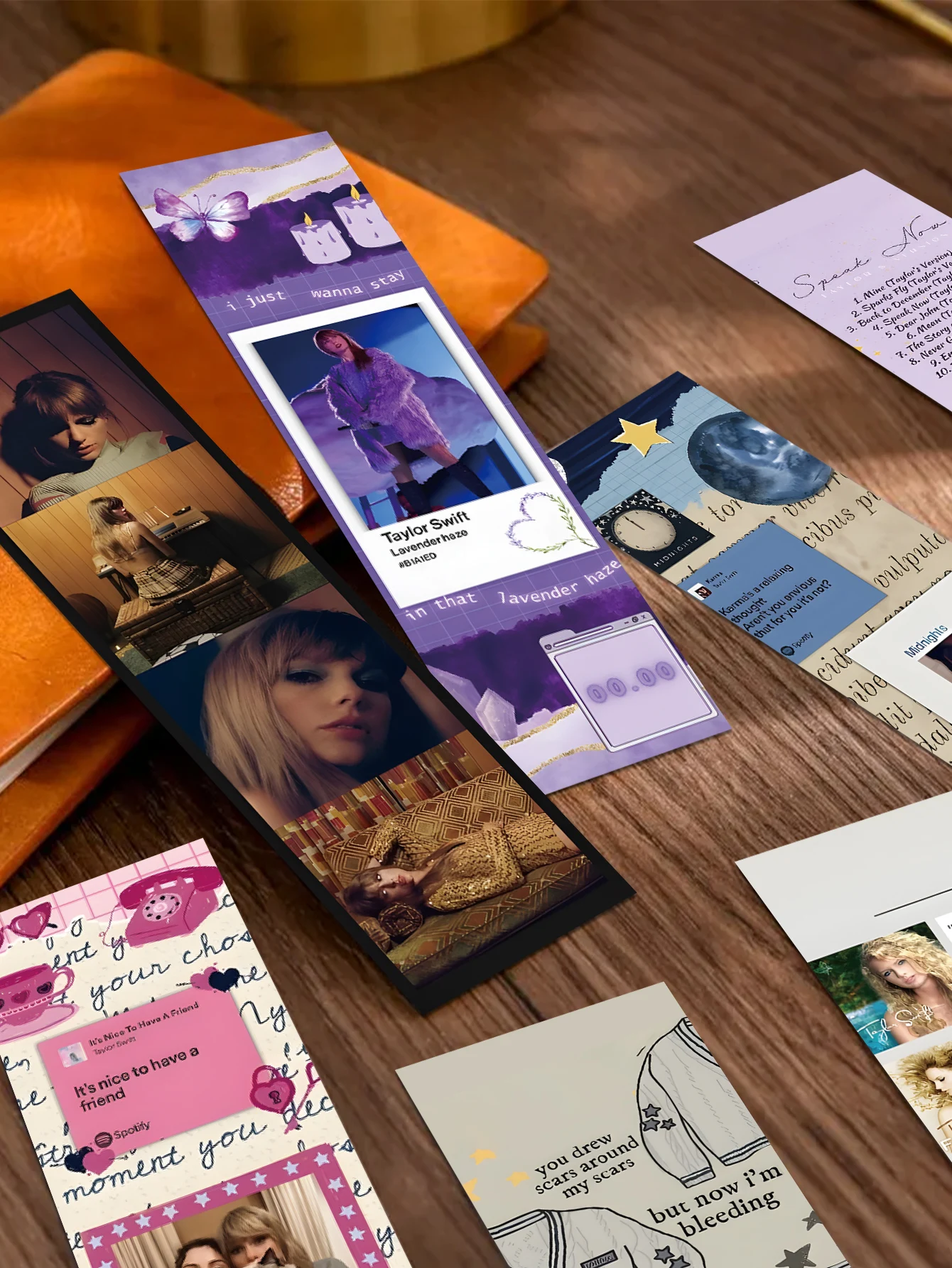 

30pcs Taylor Swift album lyrics Bookmarking Reading pages Book Tagging Students use creative gift paper card page tagging
