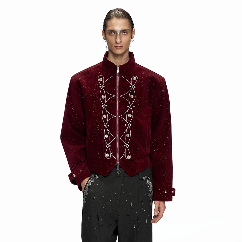 LUZHEN Casual Pattern 2026 Personalized New Embroidery Original Stylish Jacket Men Luxury Handsome Buttoned Decorate Coat JY9110