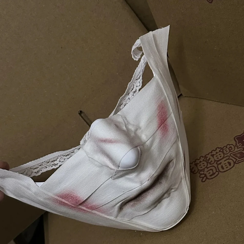 หน้ากากคอสเพลย์อนิเมะ แองเจิลออฟเดธ ไอแซค ฟอสเตอร์ หน้ากากซัคทำมือ ครึ่งหน้า แบบผ้าพัน หน้ากากสยองขวัญ หมวกผี สำหรับฮาโลวีน