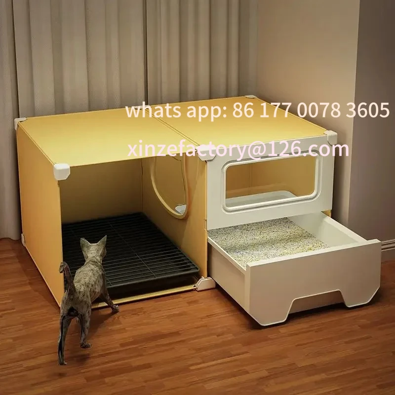 

Customizable Cat litter box oversized hallway cat