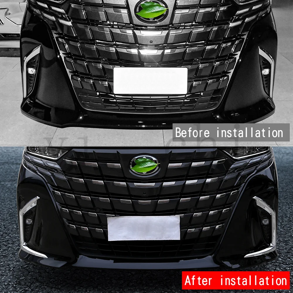 For the 2023 Toyota Alphard 40 Series, upgraded front fog lamp eyebrows, Alphard exclusive front fog lamp glitter