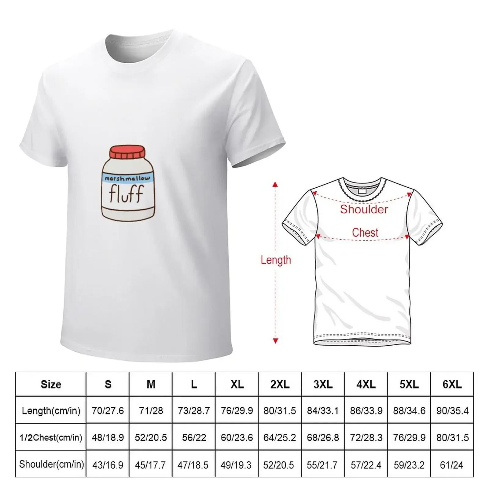 cute marshmallow fluff T-Shirt graphic t shirt vintage tees quick drying cute tops men t shirts