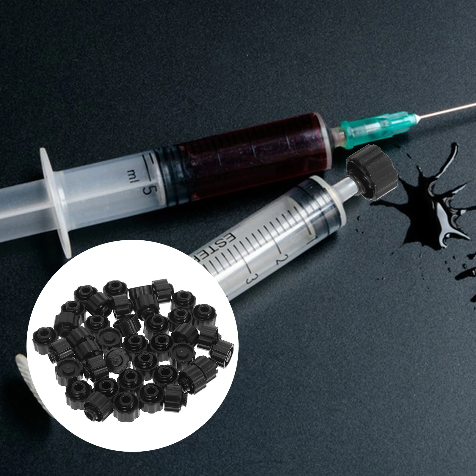 

40pcs Precision Glue Applicator Caps Plastic Squeeze Bottle Replacement Needle Tips Leakproof Sealing Caps For Wood Floor Repair