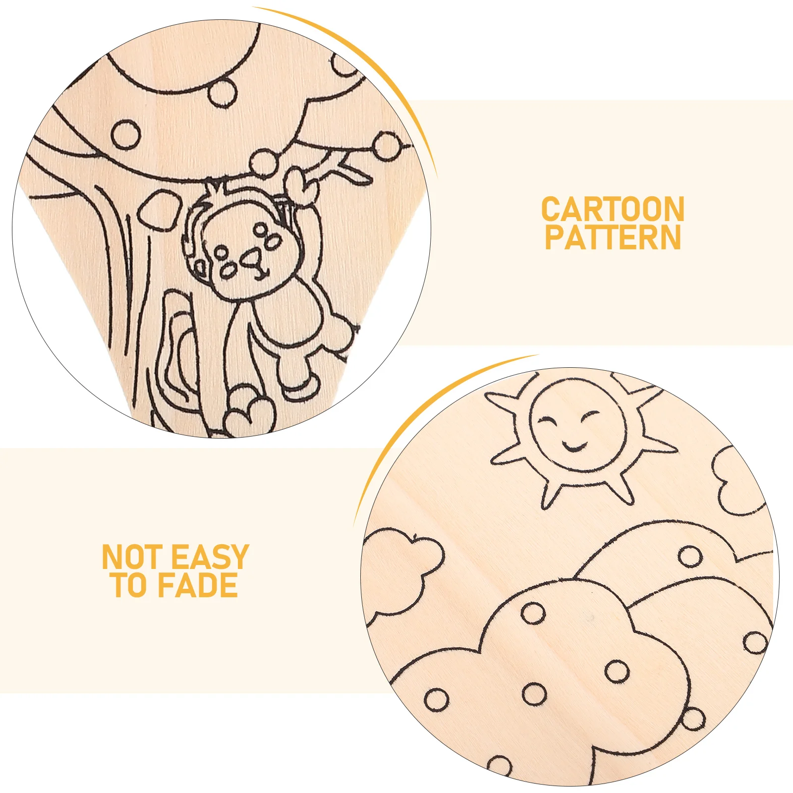 어린이를 위한 8개입 나무 패들 공예 미완성 DIY 페인팅 탁구 블랭크 패들 볼 보드 창의적 활동