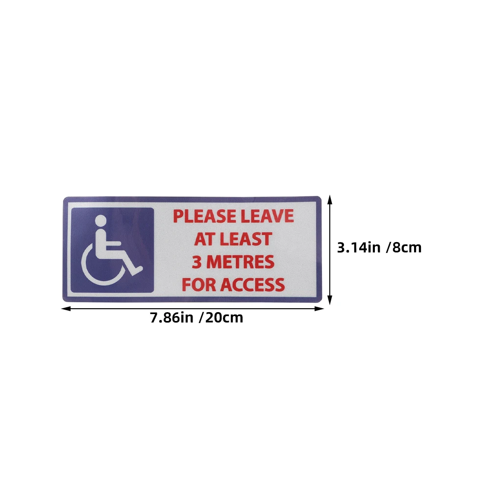4Pcs Handicap Keep Away Warning Reflective Stickers Adhesive Safety Decals for Disabled People and Public Places