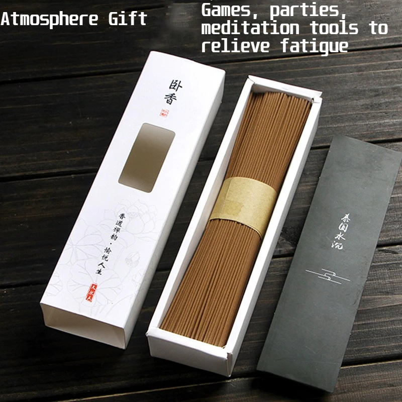 Regalo de ambiente, incienso de alta gama, sándalo, madera de agar, incienso en caja, juego de meditación para fiesta, uso para aliviar la fatiga