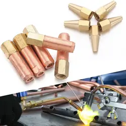 5Pcs/Set H01-2 Gas Brazing Torch Nozzle Welding Accessory Pure Copper Torch Tip 1# 2# 3# 4# 5# Propane Acetylene Oxygen Welding