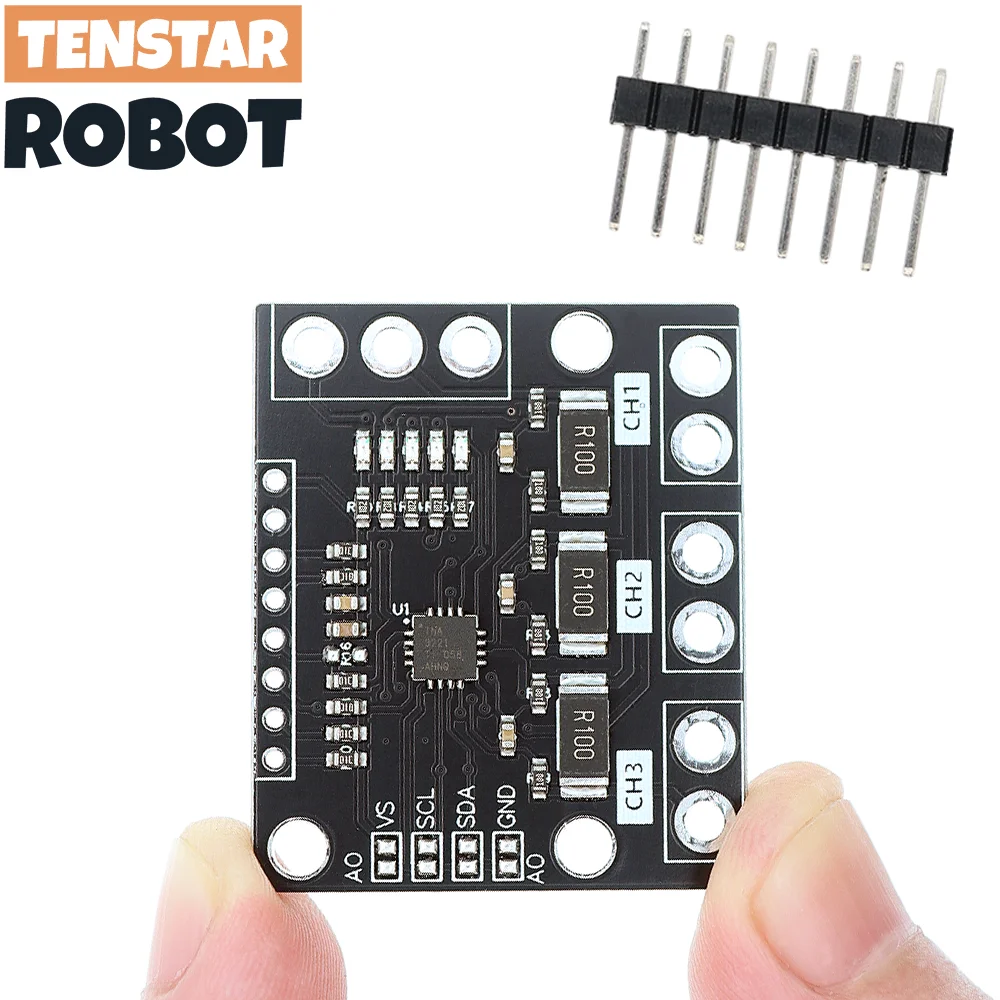 TENSTAR 2pcs INA3221 I2C SMBUS 삼중 채널 션트 전류 전원 공급 장치 전압 모니터 센서 보드 모듈