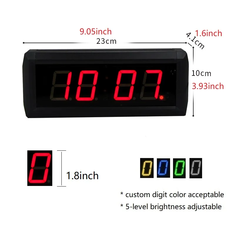Remote Control Programme LED Countdown Clock 1.8 Inch Digit Display 9999 Days Counting Digital Counter Timer