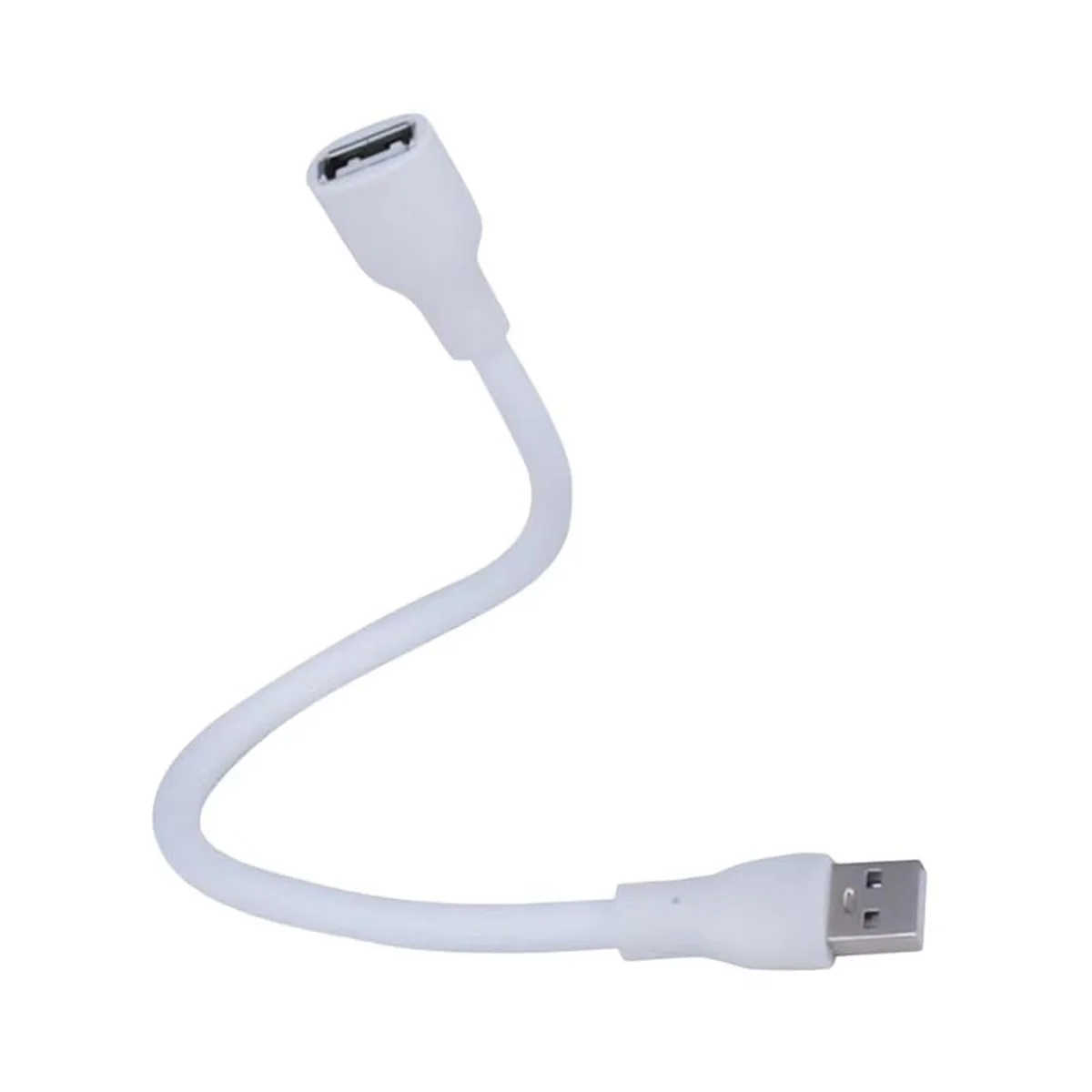 AT42 2 قطعة كابلات تمديد USB مرنة ذكر إلى أنثى مع مصدر طاقة 2 النوى مثالي لقراءة الكمبيوتر المحمول بإضاءة USB