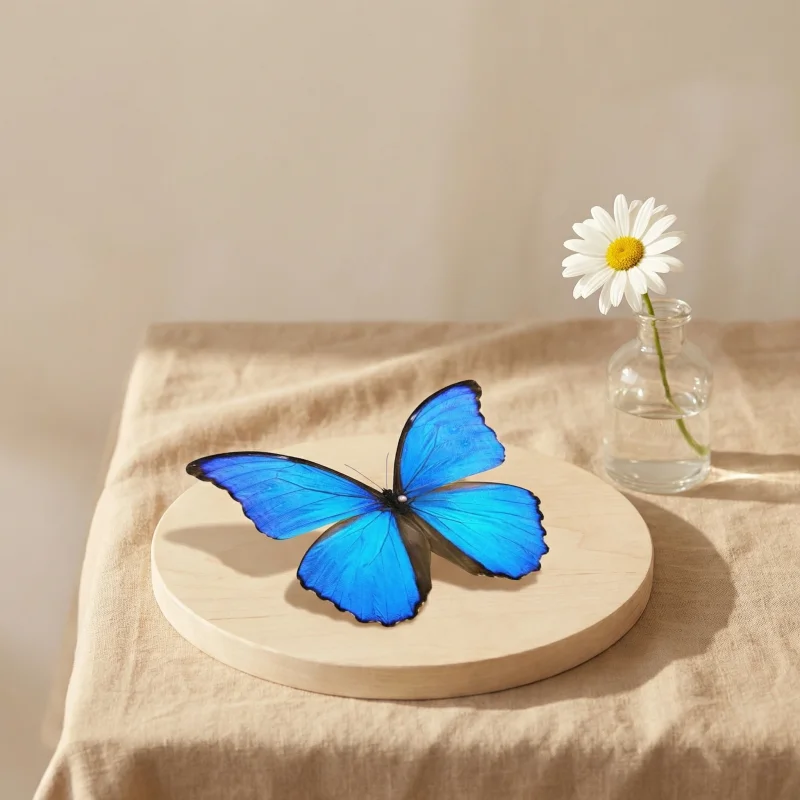 1 PC natural Real Butterflies Specimen (Morpho menelaus）Artwork Material Home Decoration DIY