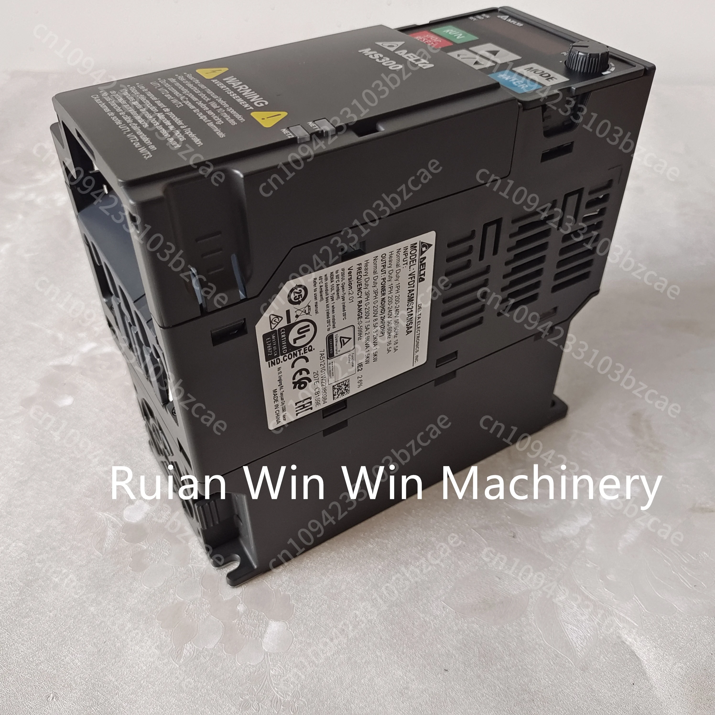 DELTA VFD7A5MS21ANSAA 1.5KW Single Phase Variable Frequency Inverter for Plastic Making Machine