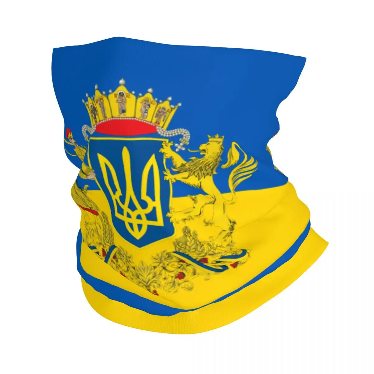 Coat Of Arms Ukraine Bandana Winter Neck Warmer Men Windproof Wrap Face Scarf for Hiking Ukrainian Flag Gaiter Headband