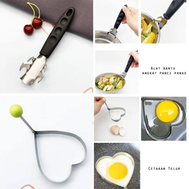 Kitchen knife set combination, high-end gift knife, household kitchen knife black blade fruit knife with omelette dish holder