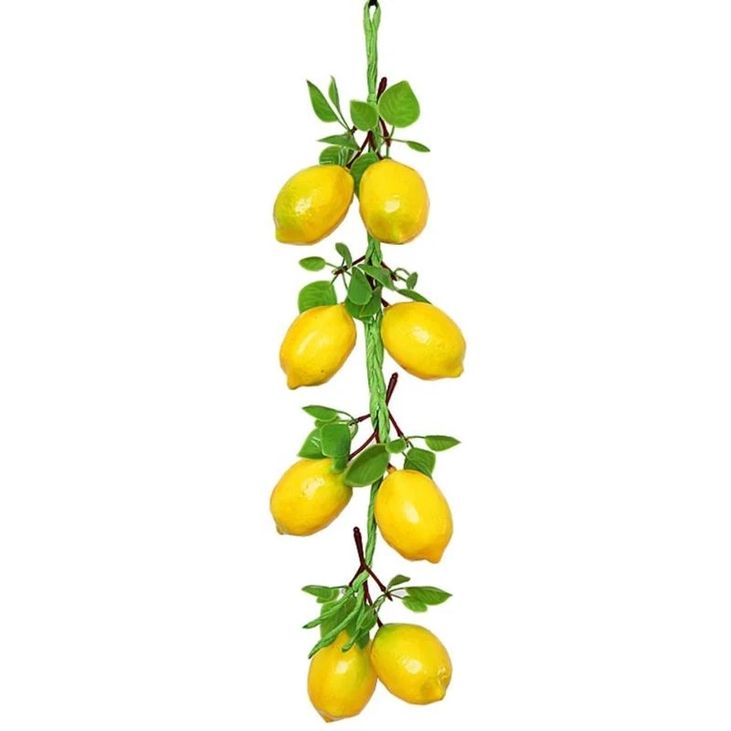 Simulazione Stringa limone frutta artificiale per ristorante Hotel Home Garden Wedding DECORAZIONE