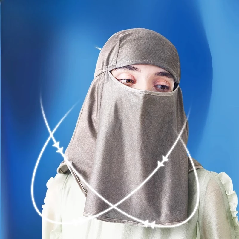 

Radiation Hood Cap Silver Fiber Closed Face Cover Neck Cap