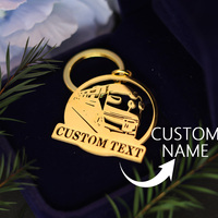 QIAMNI Creative Metal Train Keychain for Men Women Stainless Steel Custom Name Keyring Laser Engraved Nameplate Key Chain Gifts