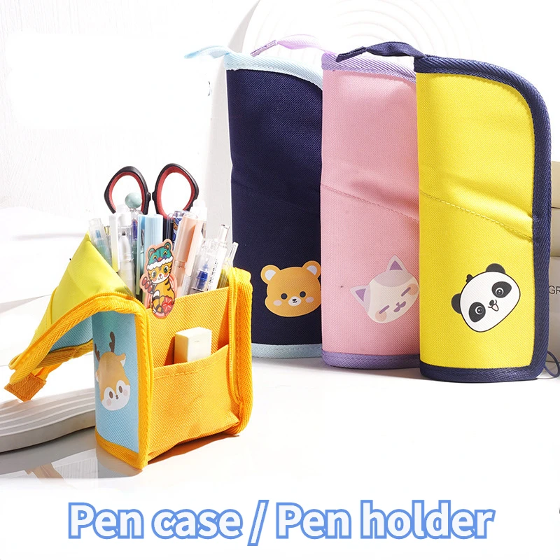 

Large Capacity Pencil Case Multifunctional Pen Case Vertical pen holder Pencilcase School Supplies Pencil Pouch Back To School