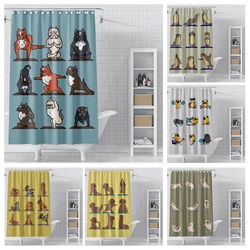 Home shower curtains for bathroom waterproof fabric Modern Nordic style bathroom curtain 180x200 240x180 cute dog funny kawaii