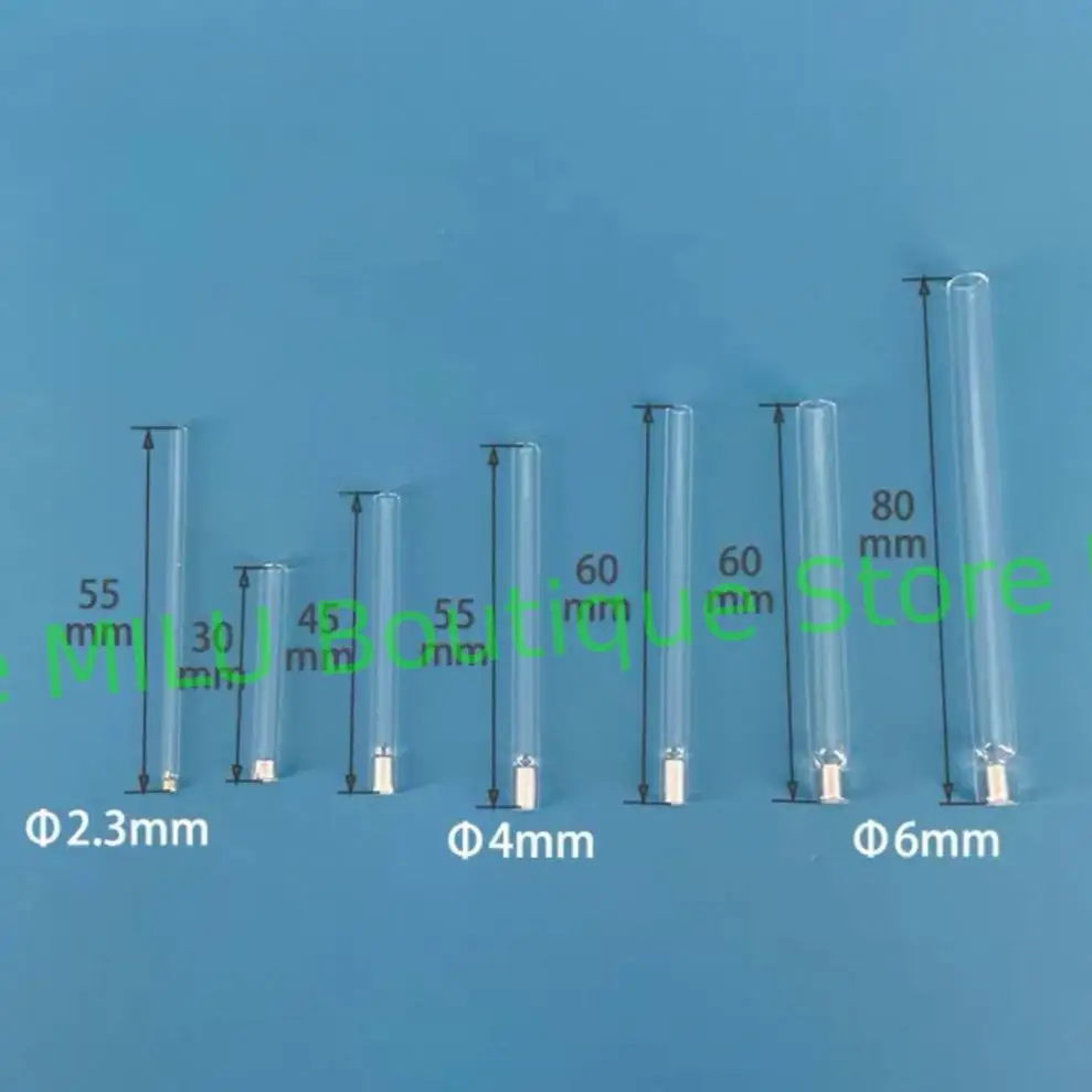 مختبر عالي الجودة 6 مللي متر القطب المرجعي للكلوريد الفضي 4 مللي متر أنبوب زجاجي جسر الملح مع السيراميك المسامي