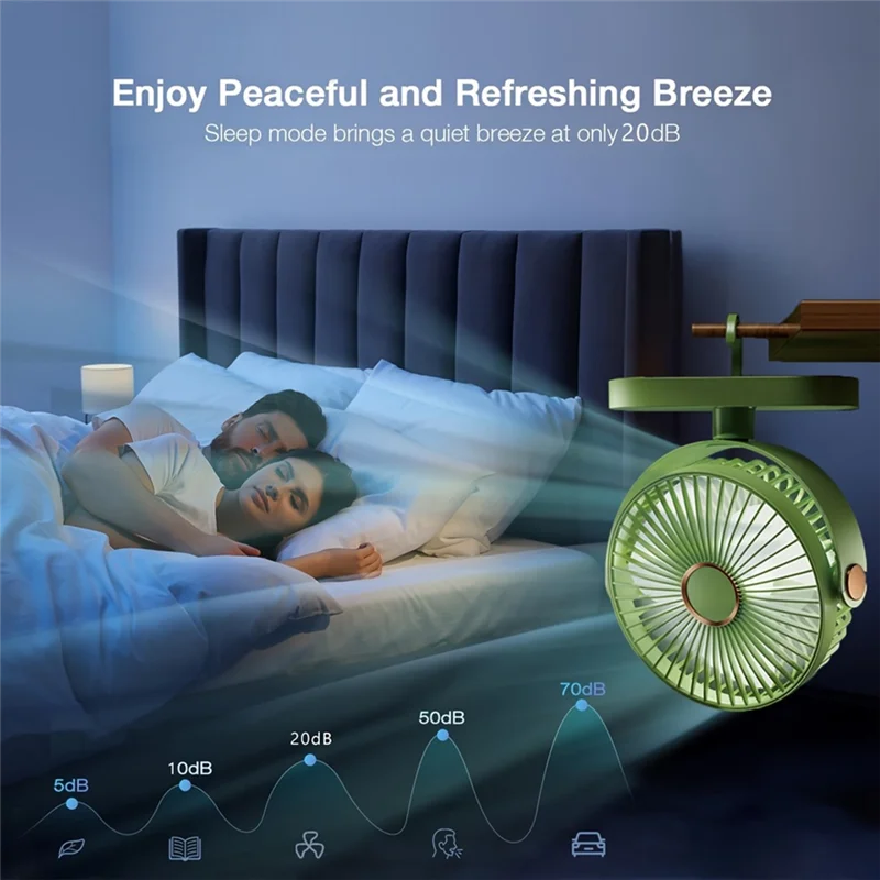 -A25M O ventilador de mesa é silencioso e ajustável. O ventilador portátil é recarregável e pode ficar por um longo tempo em casa