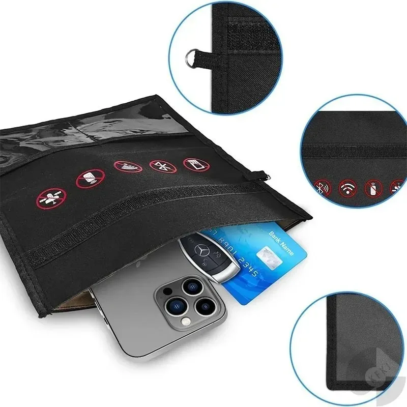 

Car Key Radiation Protection Bag Mobile Phone Anti-radiat For Signal Shielding Faraday Cage Pouch Storage Bag Signal Shielding