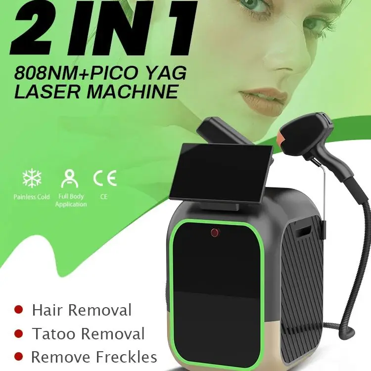 Máquina de depilación láser de diodo de platino, hielo de titanio, 2 en 1, 4000W, 755/808/940/1064nm, indolora, 4 longitudes de onda para salones de belleza