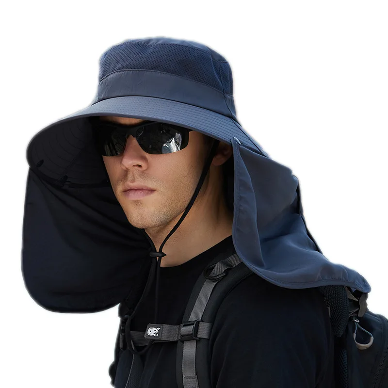 

Fishing Hat for Men Hiking Camping Summer Neck Protection Outdoor Face Shading Sun Cap Outdoor Hunting Brim Shawl Fisherman Hat