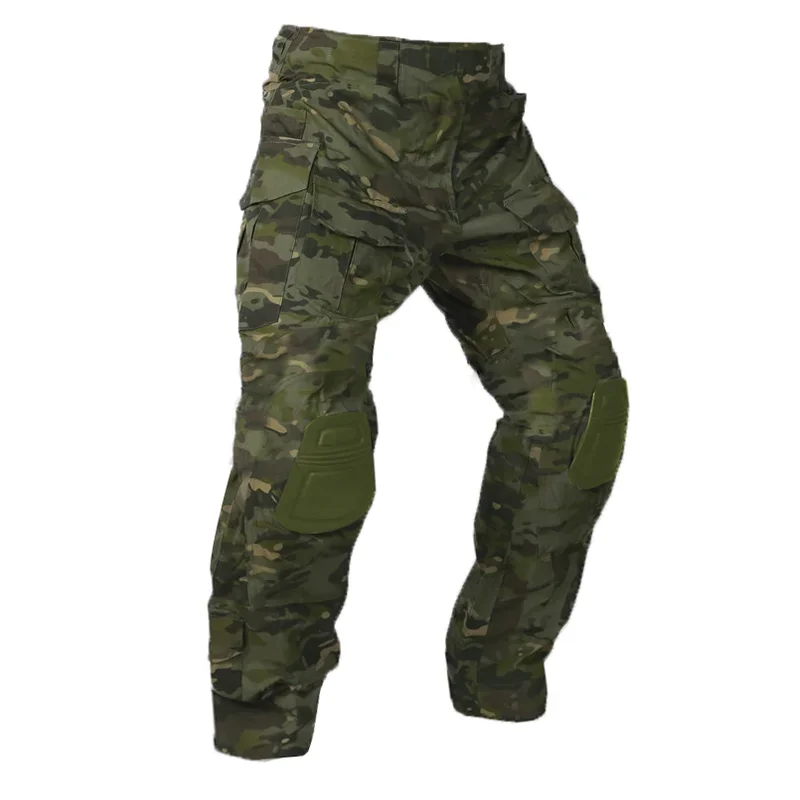 

Multicam Tactical Pants +Pad Men Combat Pant Camo Trousers Hunting Clothes Training Durable Quick Dry Tactic Workwear Cargo Pant