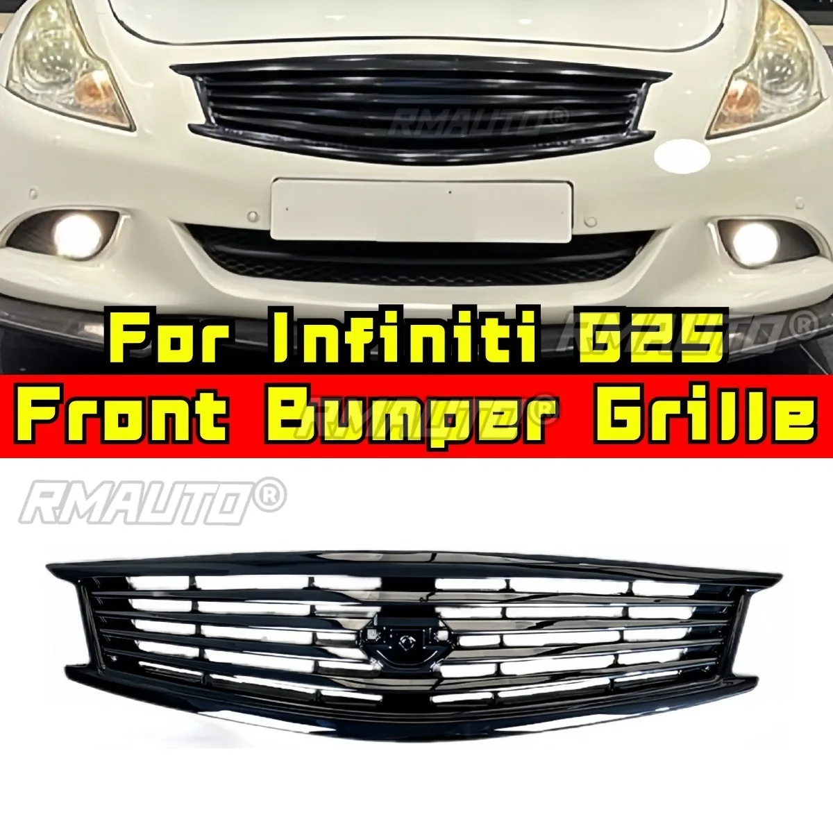 

Car Bumper Grill Decorative Strips Racing Grille Body Kit Front Bumper Grill For Infiniti G25 G37 Exterior Part