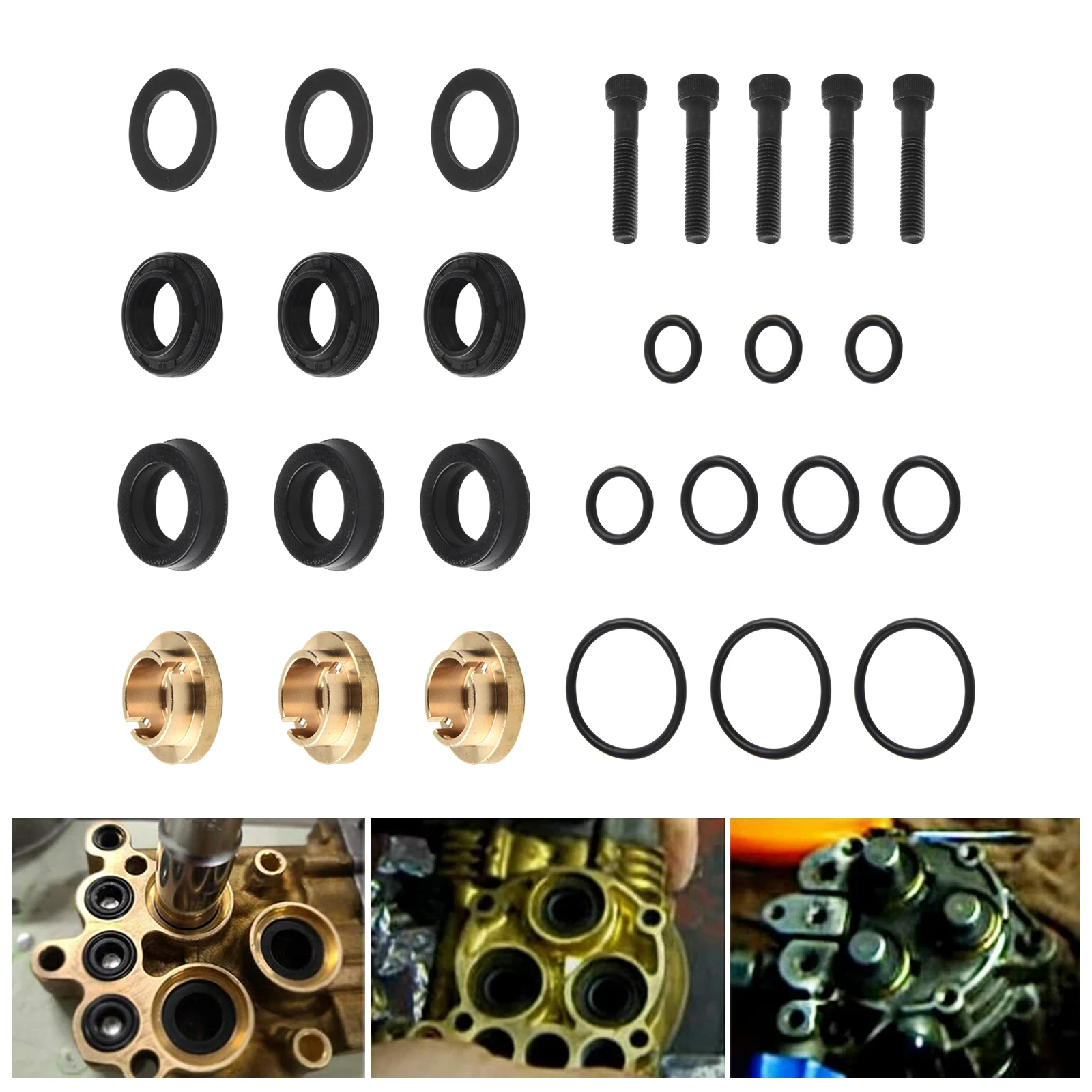 

27pcs/sets All In One Replacement Pump Seal Kit For High Pressure Cleaning Machine For 190595GS And 190711GS Models Garden Tool