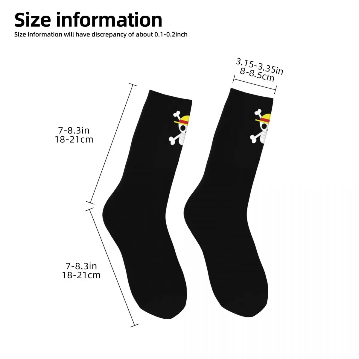 Skull Anime Socks Men Women Casual Socks Novelty Spring Summer Autumn Winter Middle Tube Socks Gift