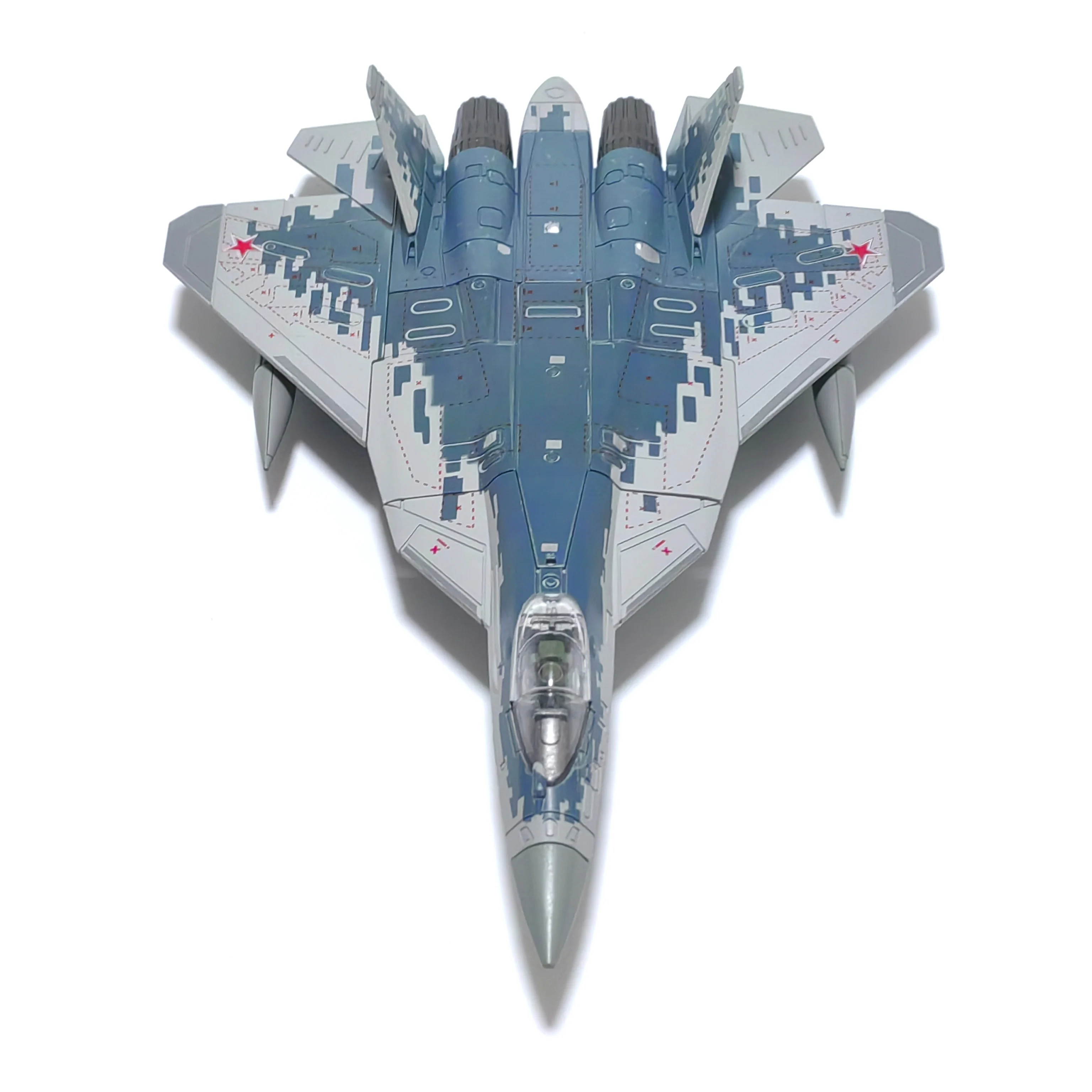 SU-57S مقاتلة 1/72 مقياس بلاستيكي نموذج مقياس نموذج وضع المنزل والتجميع والديكور هدية إبداعية هدية عيد الميلاد