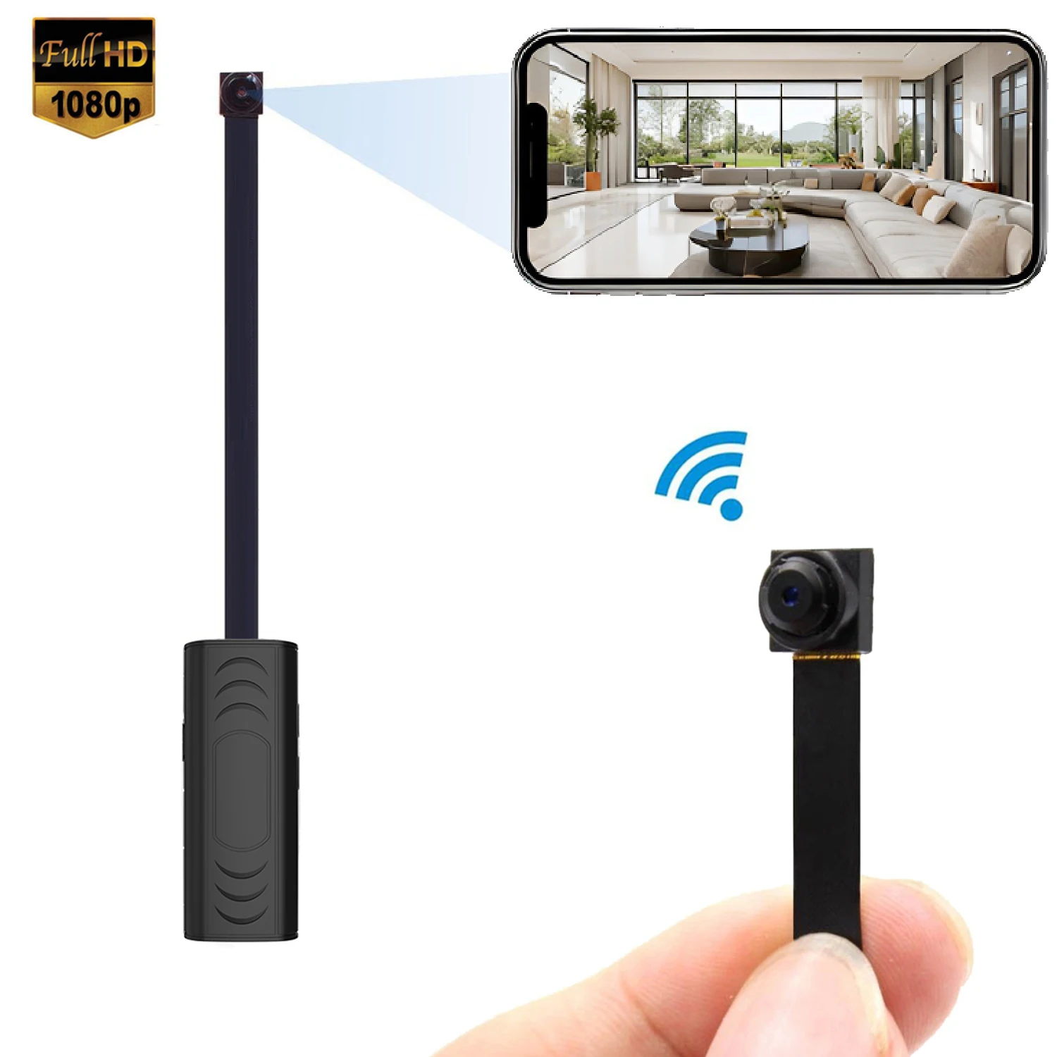 Mini Câmera 1080P HD Módulo DIY WI-FI Pequena Câmera de Vigilância Portátil Sem Fio com Detecção de Movimento para Uso Interno