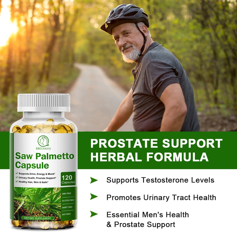 BBEEAAUU Saw Palmetto Capsule for Male Prostate Health Hair Growth Prevention Hair Loss DHT Blocker for Healthy Hair Support