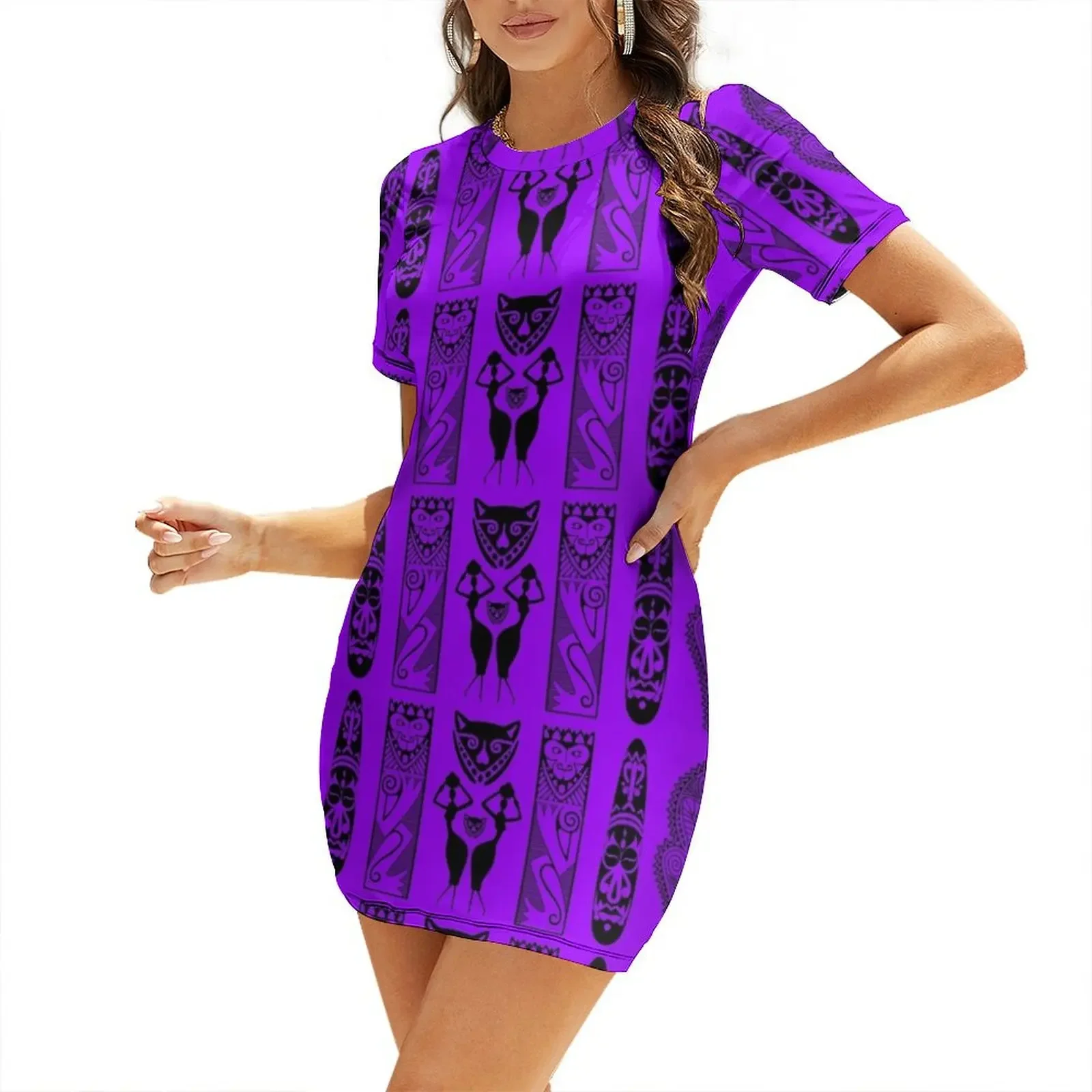 

african pattern Short-Sleeved Dress women's dresses luxury cocktail dresses evening dress woman