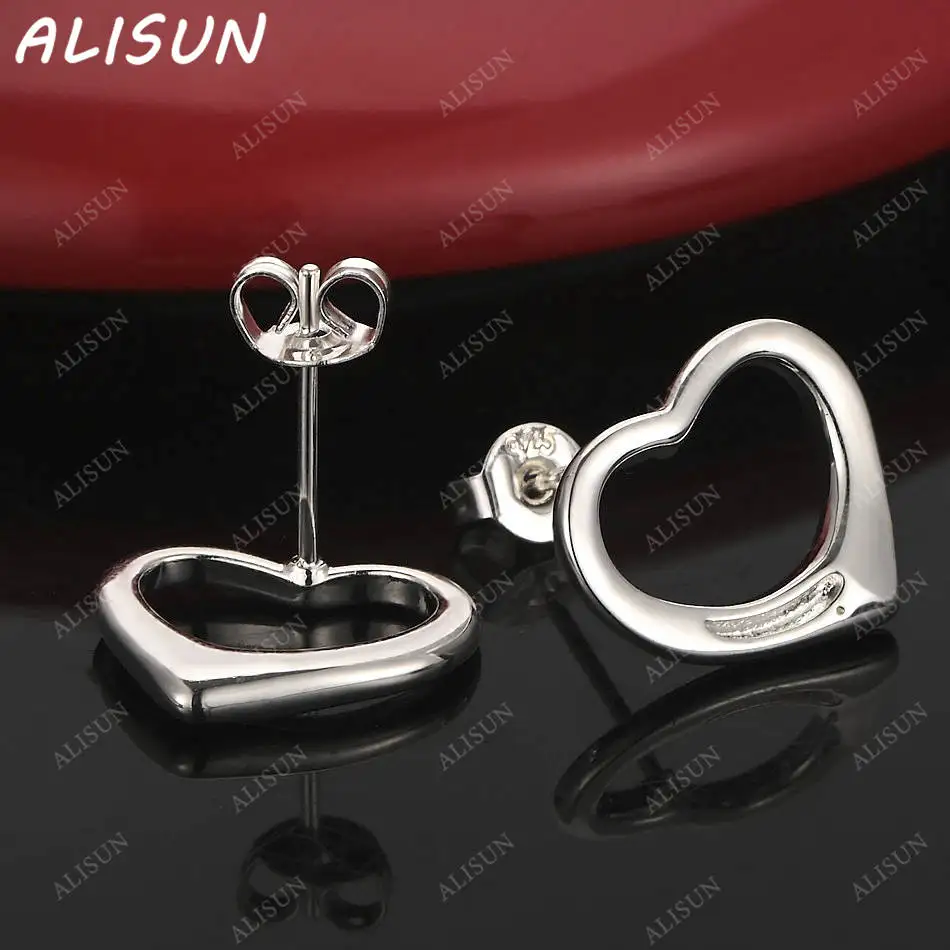 

ALISUN 925 Sterling Silver Heart Earrings Stud Earrings For Women Creativity Gifts Street All-match Party And Daily Wear