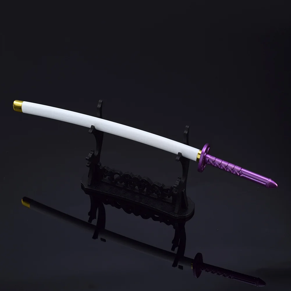 26cm Kuchiki Rukia Sode No Shirayuki arma popolare giapponese Afro-san modello Anime in metallo Katana Samurai Sword collezioni regali