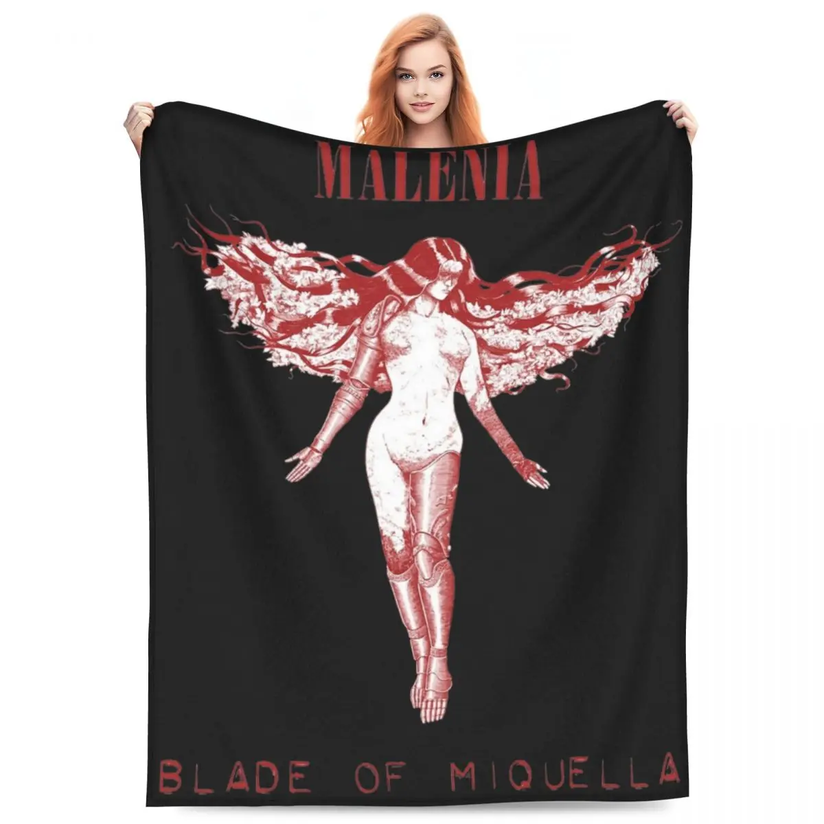 

Malenia Blade Of Miquella Throw Blanket Flannel Bedding Angel Dark Souls Blanket Comfortable Ultra-Soft for Couch Bedding Throws