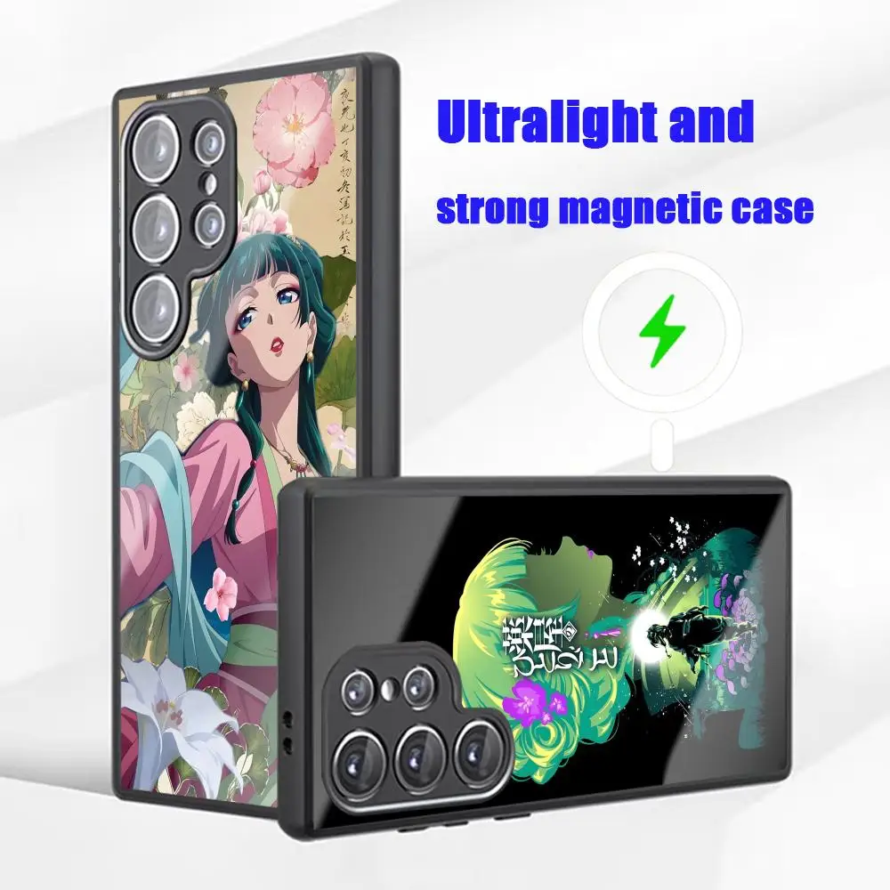 Hot Role Maomao Anime Phone Case For Samsung S26 S25 S24 S23 S22 S21 S20 Plus Ultra Glass Magnetic Case