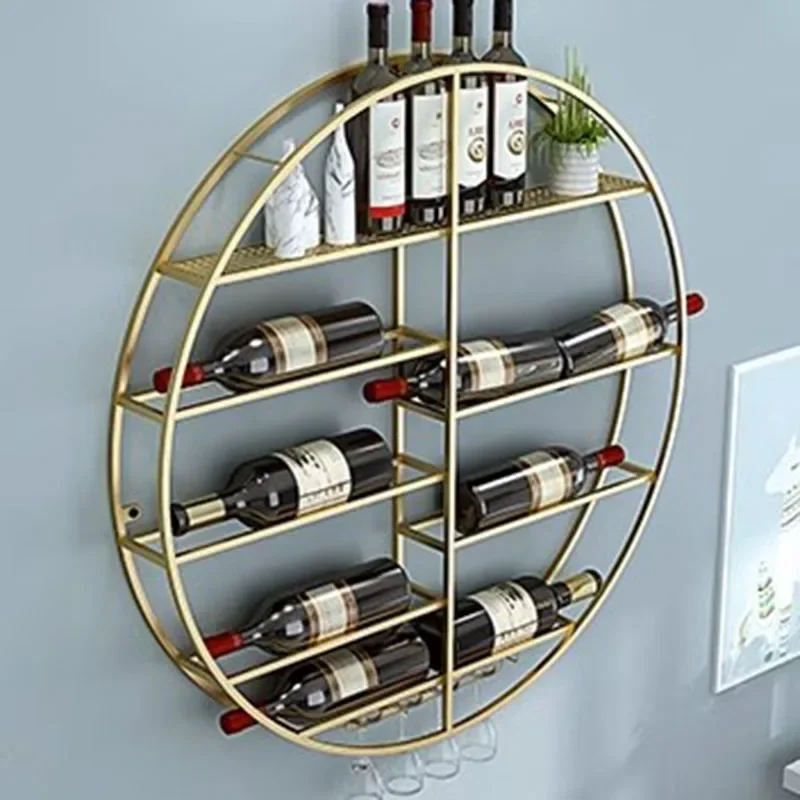 Fancy Storage Luxury Wine Rack Round Minimalist Living Room Display Wine Rack Modern Shelf Botelleros De Vino Bar Furniture