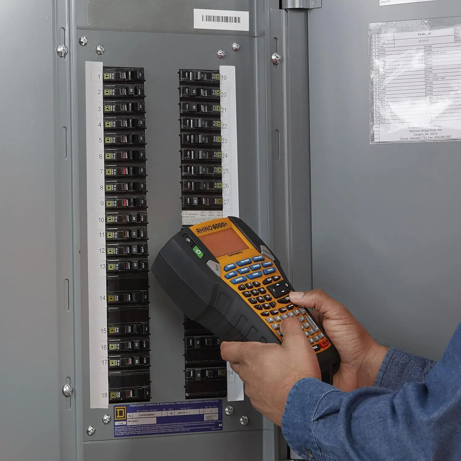 Heavy-Duty Labeling Job DYMO Rhino 6000 Industrial Label Maker Computer Connected Durable Thermal Label Print W/ Hard Carry Case