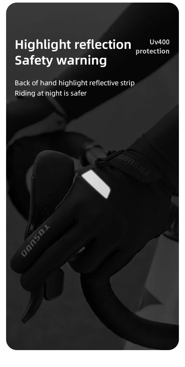 TOSUOD Winter-Fahrradhandschuhe MTB Vollfinger-Fahrradhandschuhe Touchscreen-fähig Rutschfeste Silikon-Handflächenauflage Fahr- und Reithandschuhe – Detail 13