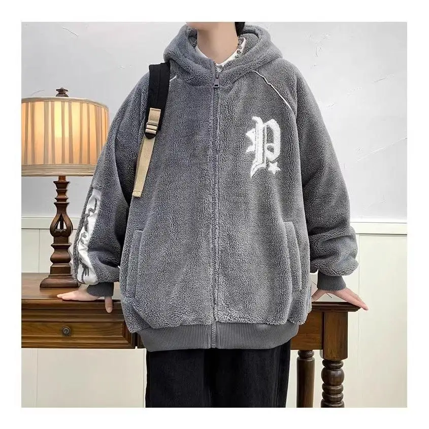 

Тет с капюшоном Thiened Fce для мальчиков, зима 202, новый теплый топ, детская зимняя одежда, открытый кардиган-стойка