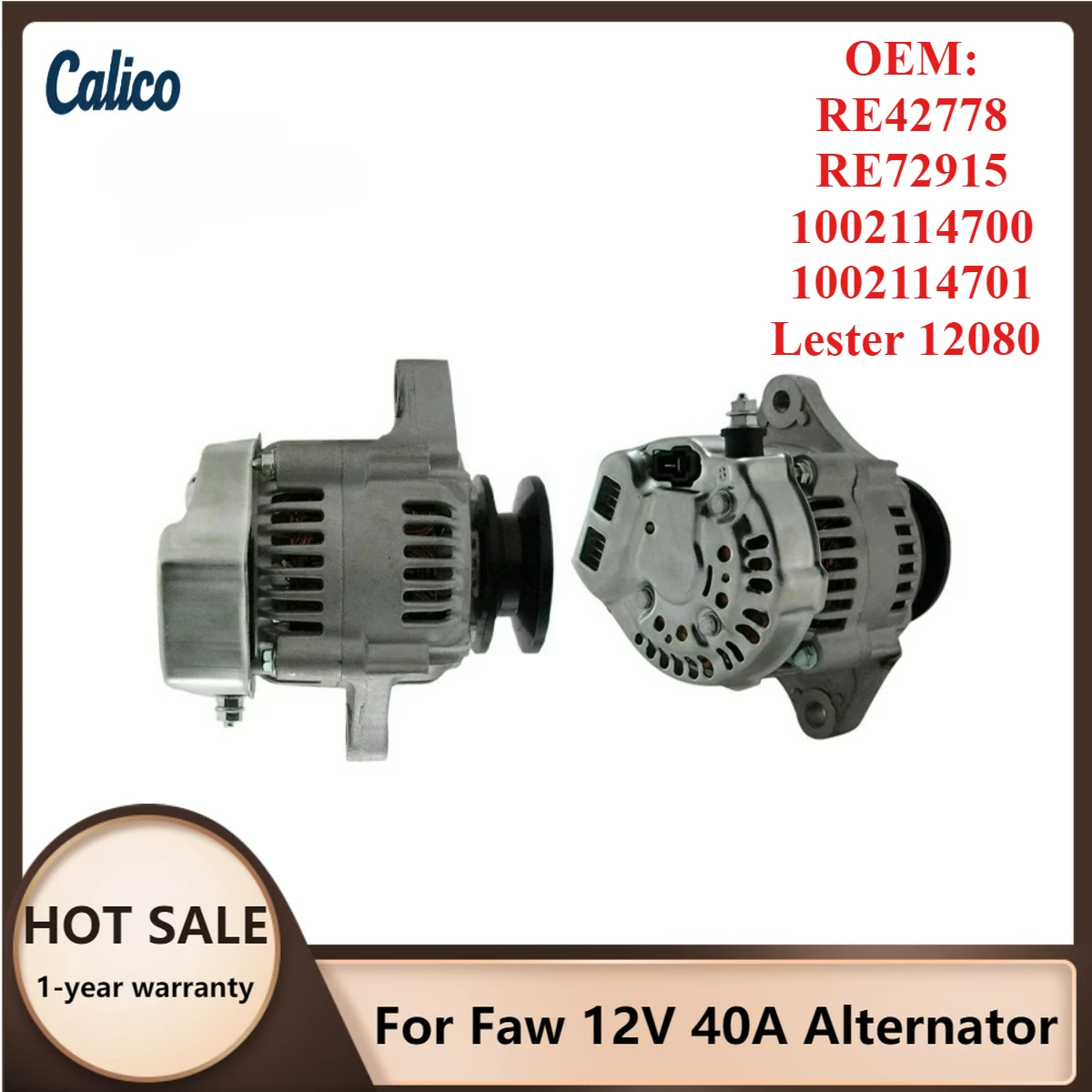 

Высококачественный генератор 12В 40А для Faw RE42778 RE72915 1002114700 1002114701 Lester 12080