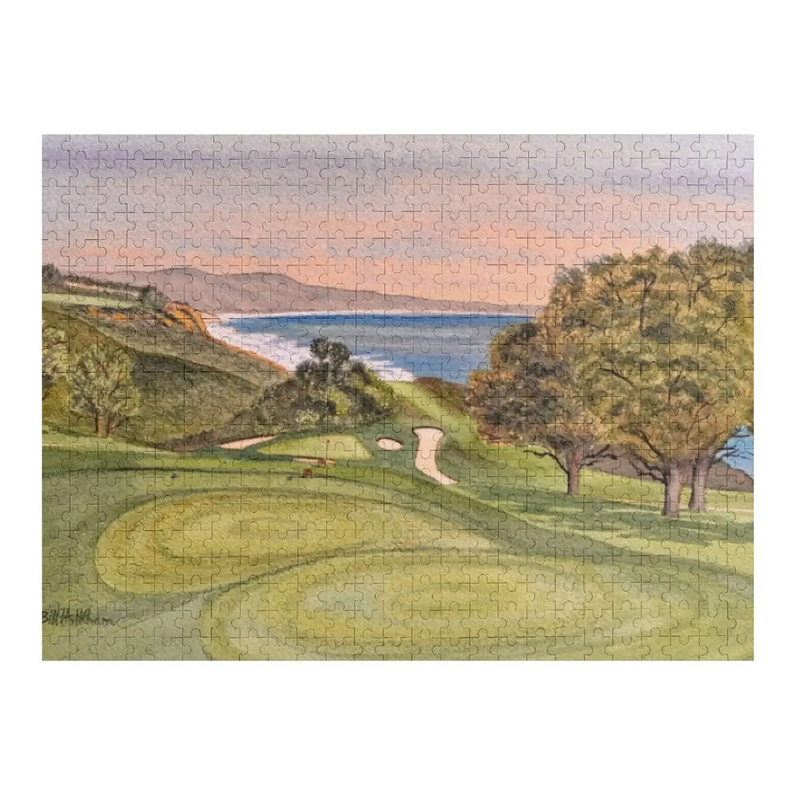 Torrey Pines South Golf Course Hole 6 Jigsaw Puzzle Custom Wooden Gift Personalized Gift Married Puzzle