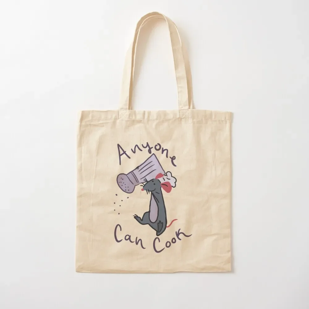 

Anyone Can Cook, with salt Tote Bag hand bag ladies Shopper Canvas bag