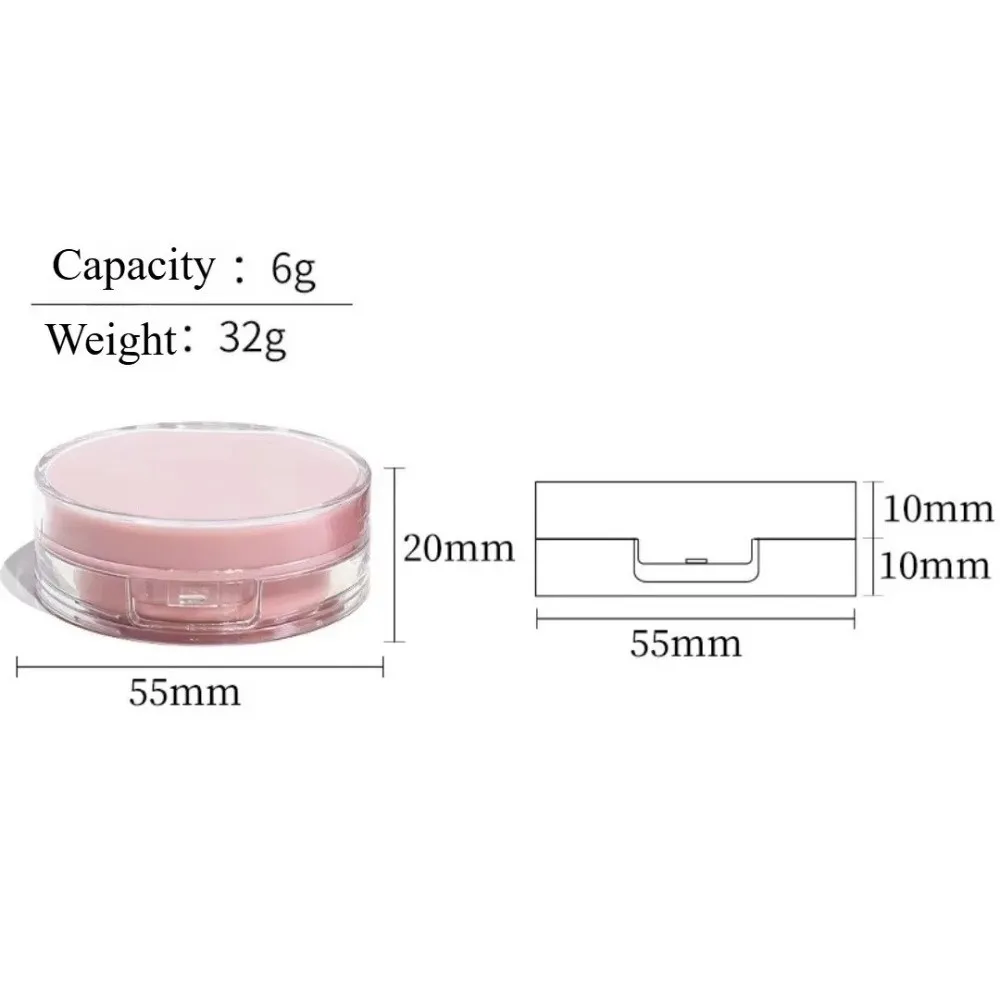 DIY Mini Empty Puff Box Transparent Portable Cosmetic Container with Sponge with Mirror Air Cushion Box For BB Cream