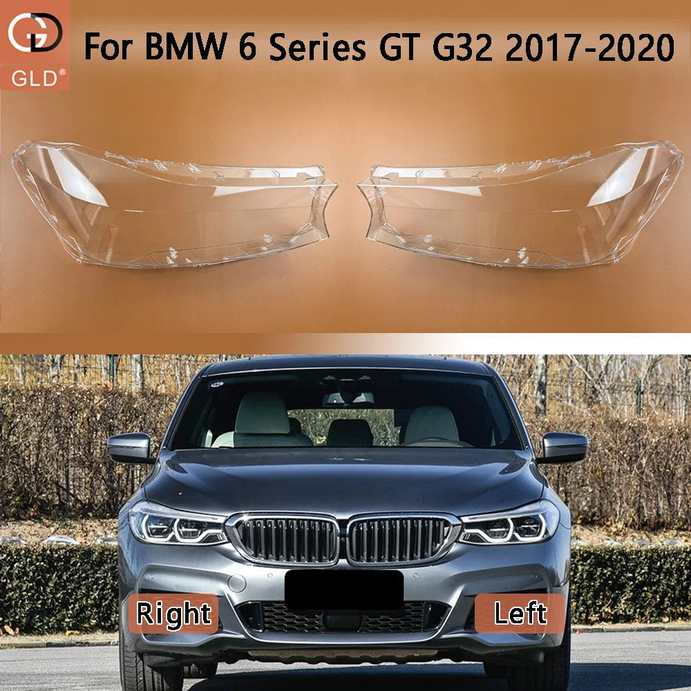 For BMW 6 Series GT G32 2017-2020 Transparent Headlamp Shell Lampmask Lamp Shade Headlight Cover Replace The Original Lampshade